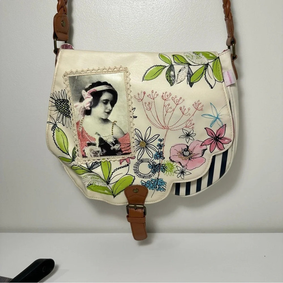 Vintage floral crossbody bag & wallet  set mademoiselle by disasterdesigns.co.uk - Picture 3 of 16